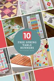 10 free table runners for spring