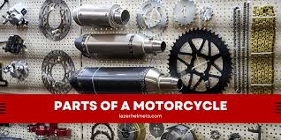 the 18 parts of a motorcycle with