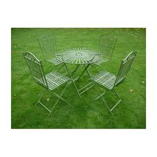 Antique Green 4 Chair Patio Set The