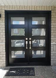 Black Front Doors With Multiple Glass