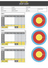 Archery Score Sheets Resources Online Archery Academy