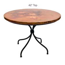 This teak, round table brings a relaxing and soothing appeal to complement any poolside. Contemporary Wrought Iron Italia Dining Table 42in Round Top