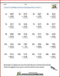 Two digit addition and subtraction no regrouping worksheet for 1st 2nd grade lesson planet from content.lessonplanet.com there are a range of 2 digit subtraction sheets, which require no regrouping. Three Digit Subtraction Without Regrouping Worksheets