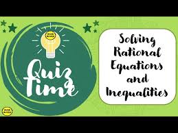 Math Solving Rational Equations