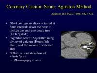 Calcium Scan Score Chart Agatston Calcium Score Chart
