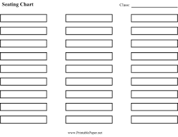 Printable Seating Chart Rows