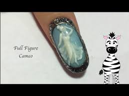 3d cameo acrylic nail art design