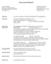 Sample Resume For College Students Seeking Internships Examples
