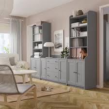 Hauga Meuble De Rangement Gris