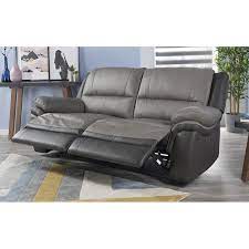 scs living pluto leather 3 seater power