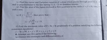 Find The Vector And Cartesian Equation