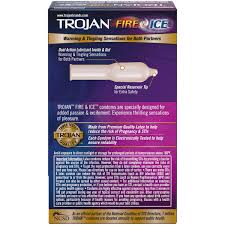 Trojan Fire Ice Dual Action Lubricated Condoms 10 Count