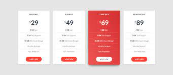 modern bootstrap 4 pricing tables by