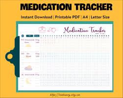 Medication Tracker Template Printable Medication Log