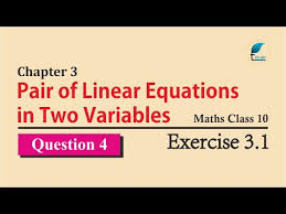 Class 10 Maths Chapter 3 Exercise 3 1