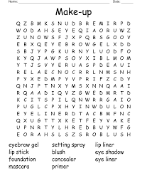 s used for makeup word search