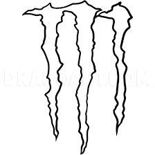 how to draw monster energy logo