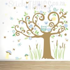 Giant Owl Tree Wall Art Decal Large