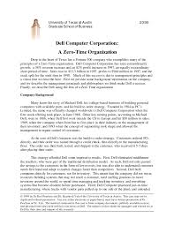 Sustainable Competitive Advantage  f DELL Inc   case study   Speed    