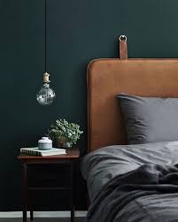 masculine bedroom deep dark green