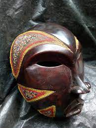Original Congo Beaded Boa Tribe Mask