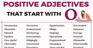 positive adjectives that start with o