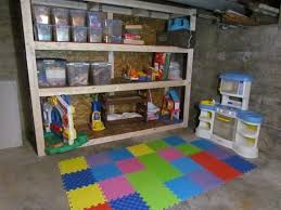 Kids Playroom In An Unfinished