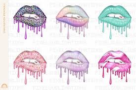 dripping lips sublimation for female t