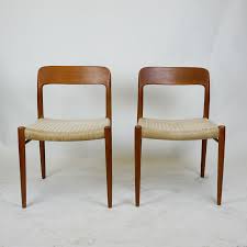 danish modern teak dining chairs mod