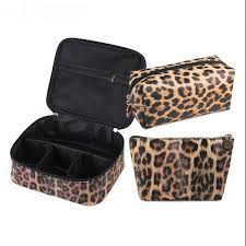 sh 3pcs travel makeup bag leopard