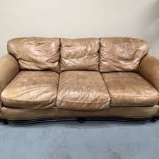 leather sofa and love seat in