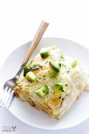 White Chicken Enchilada Casserole Recipe gambar png
