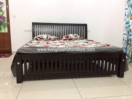 Mahagony Black King Size Wooden Bed