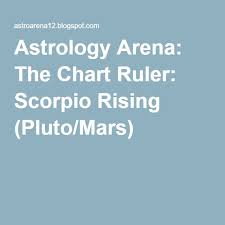 Astrology Arena The Chart Ruler Scorpio Rising Pluto Mars