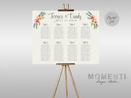 Printable Wedding Seating Chart Floral Seating Chart