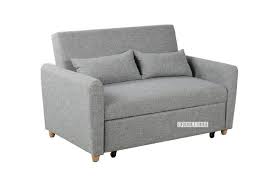 primo pull out 2 seater sofa bed grey