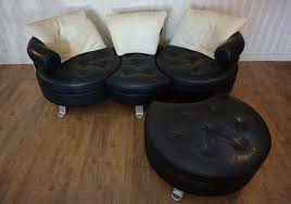 italian modern 3 seat leather sofa
