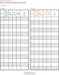 Daily Feeding And Diapering Chart For Twins Talk About