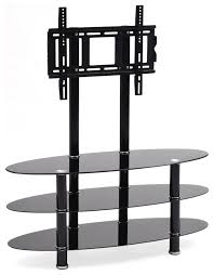 glass tv stand with mount
