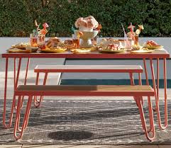paulette outdoor table and bench set