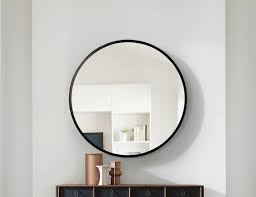 24 Inch Round Wood Mirror For Wall