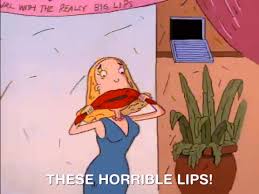 white cartoon characters with big lips