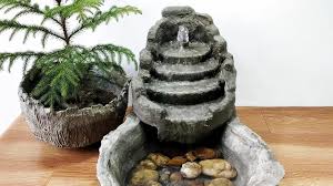 The mix of cement contains: How To Make Amazing Cemented Waterfall Fountain Water Fountain Youtube