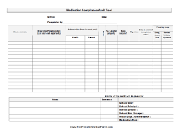 Printable Medication Compliance Audit Tool
