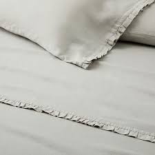 european flax linen ruffle sheet set