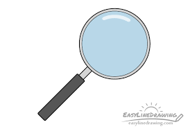 How To Draw A Magnifying Glass Step By