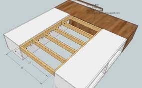 diy bed frame king storage bed