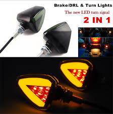 Details About Pair Amber Red Motorcycle Led Turn Signal Indicator Blinker Lamp Brake Drl Light
