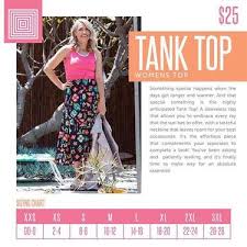 Lularoe Tank Top Sizing Direct Sales Party Plan And