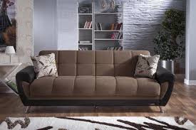 Duru Optimum Brown Convertible Sofa Bed
